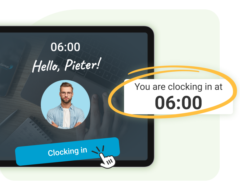 The Nostradamus clocking system offers an easy-to-use solution for automatic time registration. Employees can clock in and out digitally using a PIN code or key fob, with their recorded hours linked directly to their schedules. The system detects anomalies, such as late clock-ins, and provides insights into employee attendance and activities. Specific access rights can be assigned for system usage, ensuring sensitive information remains protected. These data-driven insights help optimize workflows and create accurate schedules.