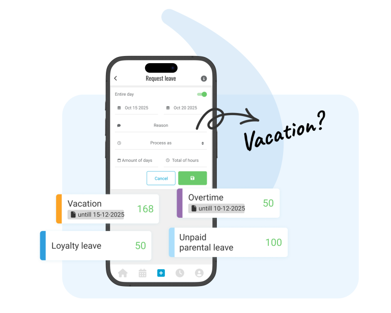 Leave balances are automatically adjusted. Employees can access their leave balances via the Employee App at any time.