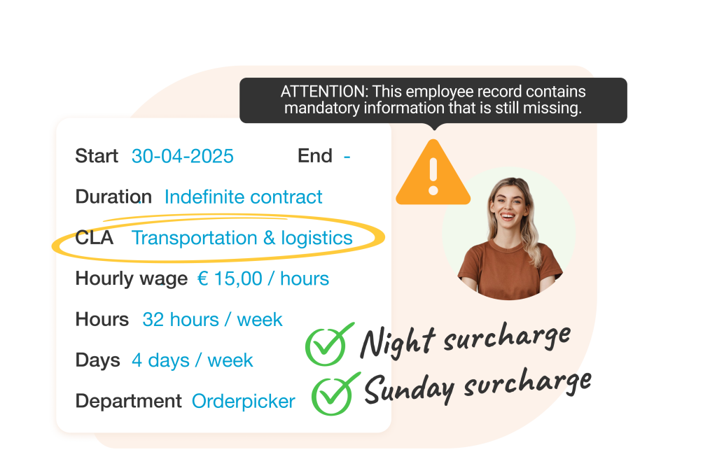 Automated allowance calculations Warehousing often requires shift work, including evenings and weekends. Nostradamus’ software automatically calculates all applicable allowances based on collective labor agreements and contract terms. This minimizes payroll errors and reduces administrative workload. The system also tracks leave and vacation hours, ensuring schedules remain accurate and up to date.