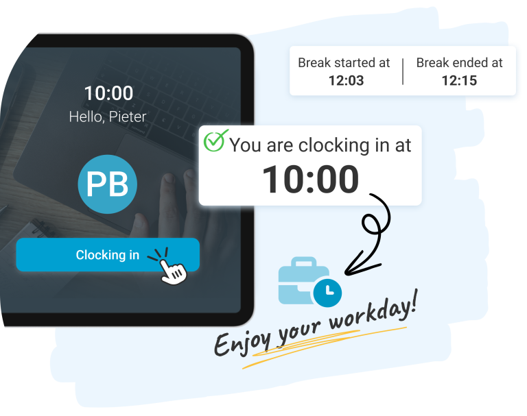 Easy and efficient time registration Accurate time registration is essential for a well-organized business operation. With Nostradamus, employees can easily log their worked hours per event and cost center via the clocking system. This provides insight into labor costs and productivity per event. Allowances for evening, weekend, and holiday shifts are automatically calculated, and managers can approve or correct recorded hours instantly. This minimizes payroll errors and reduces manual input time.