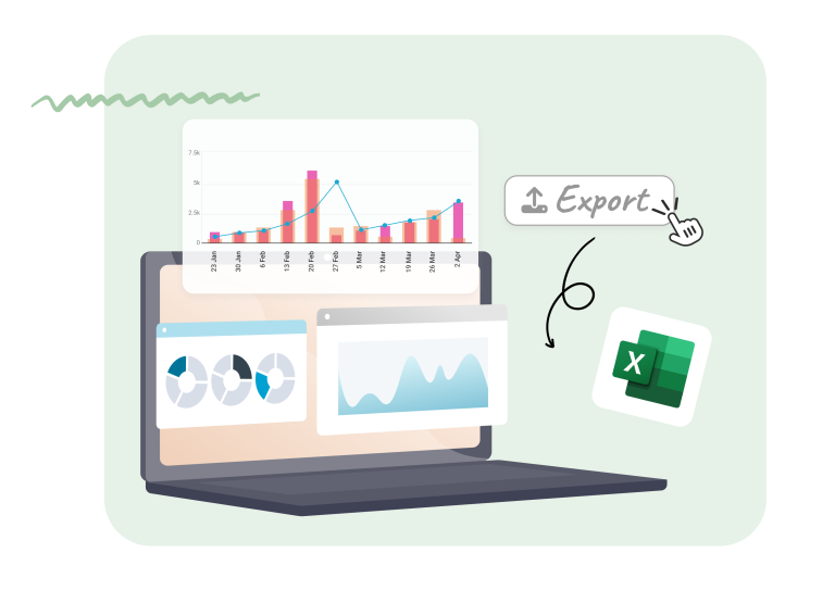 Export reports with Nostradamus time registration.