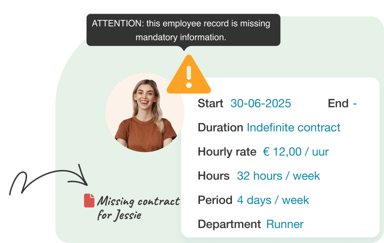 Employee records organized in Nostradamus